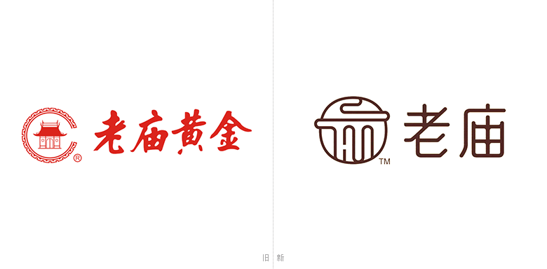 老廟黃金新舊LOGO對比