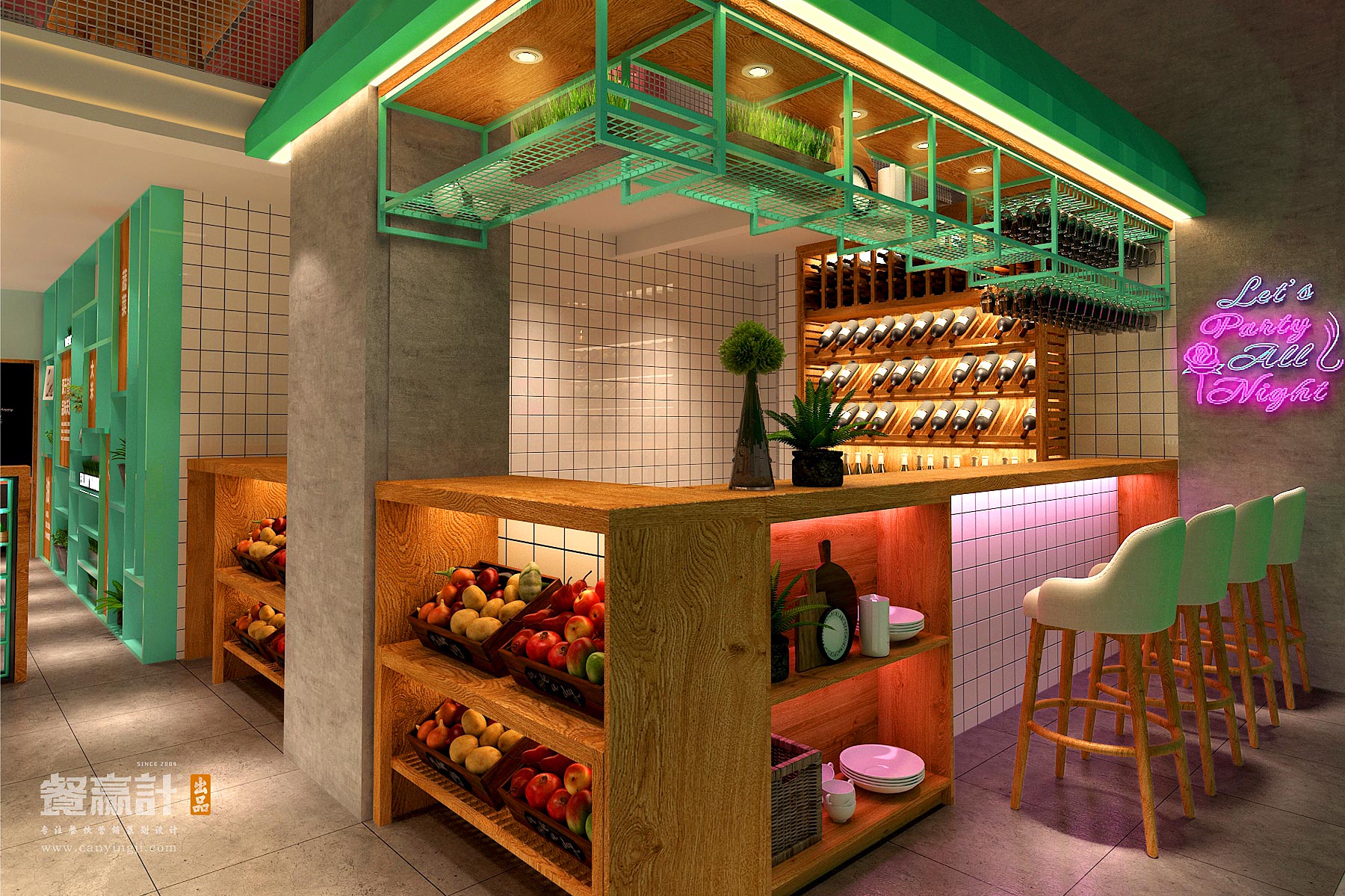 餐飲店吧臺(tái)設(shè)計(jì)實(shí)景圖