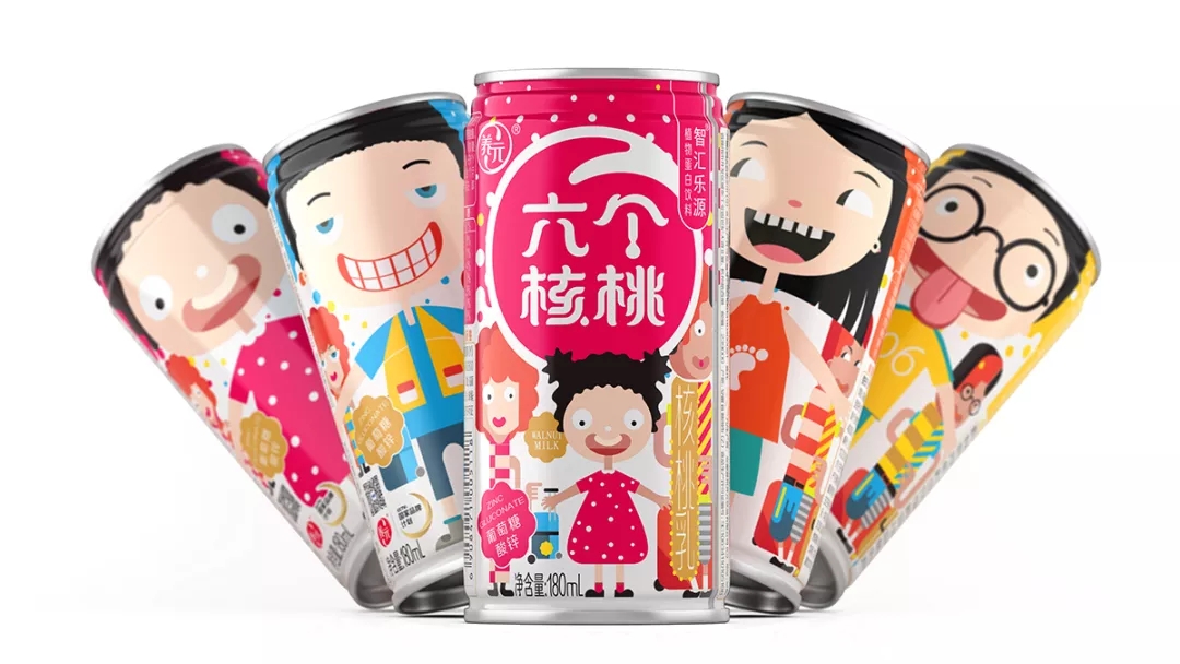 六個(gè)核桃插畫(huà)元素新包裝