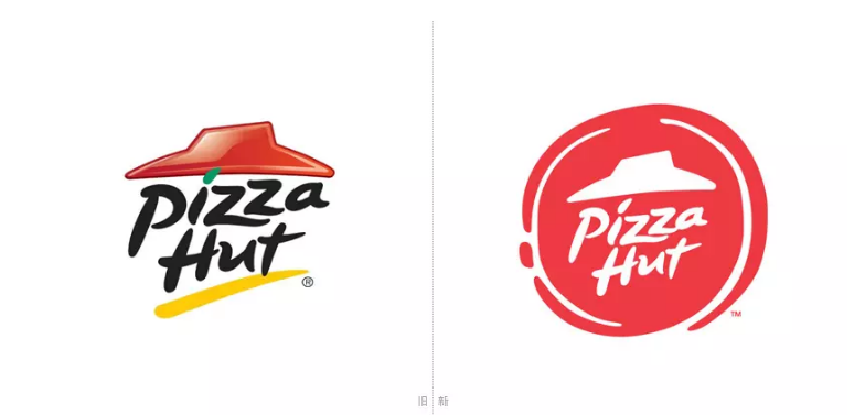 必勝客英文新舊logo對比