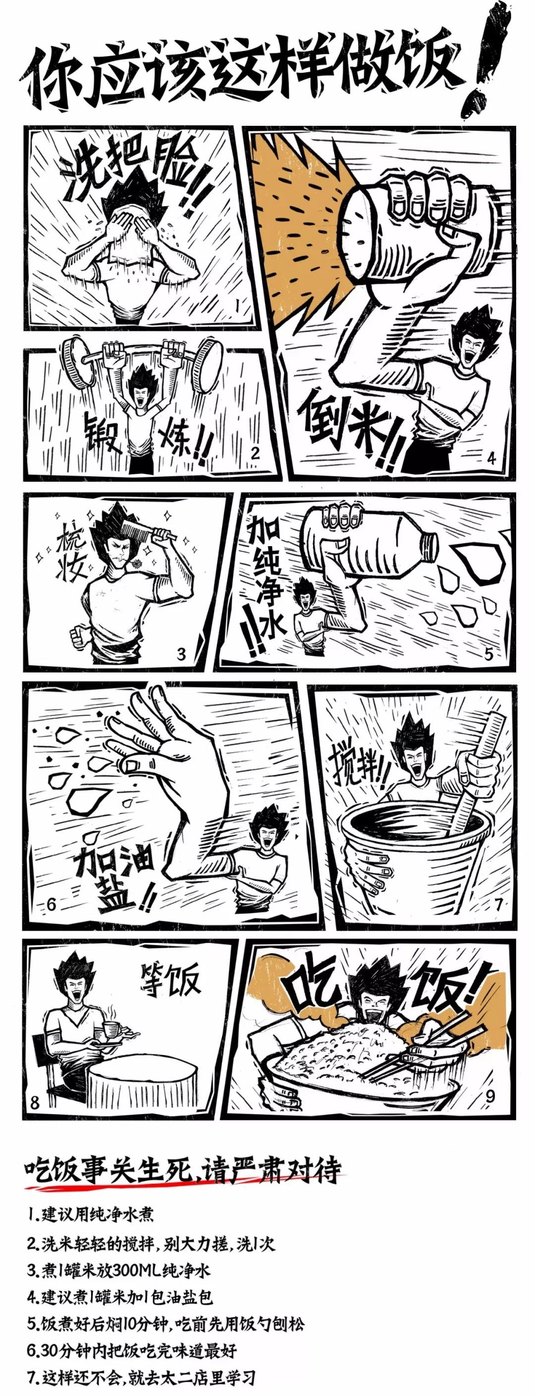 大力米煮飯流程
